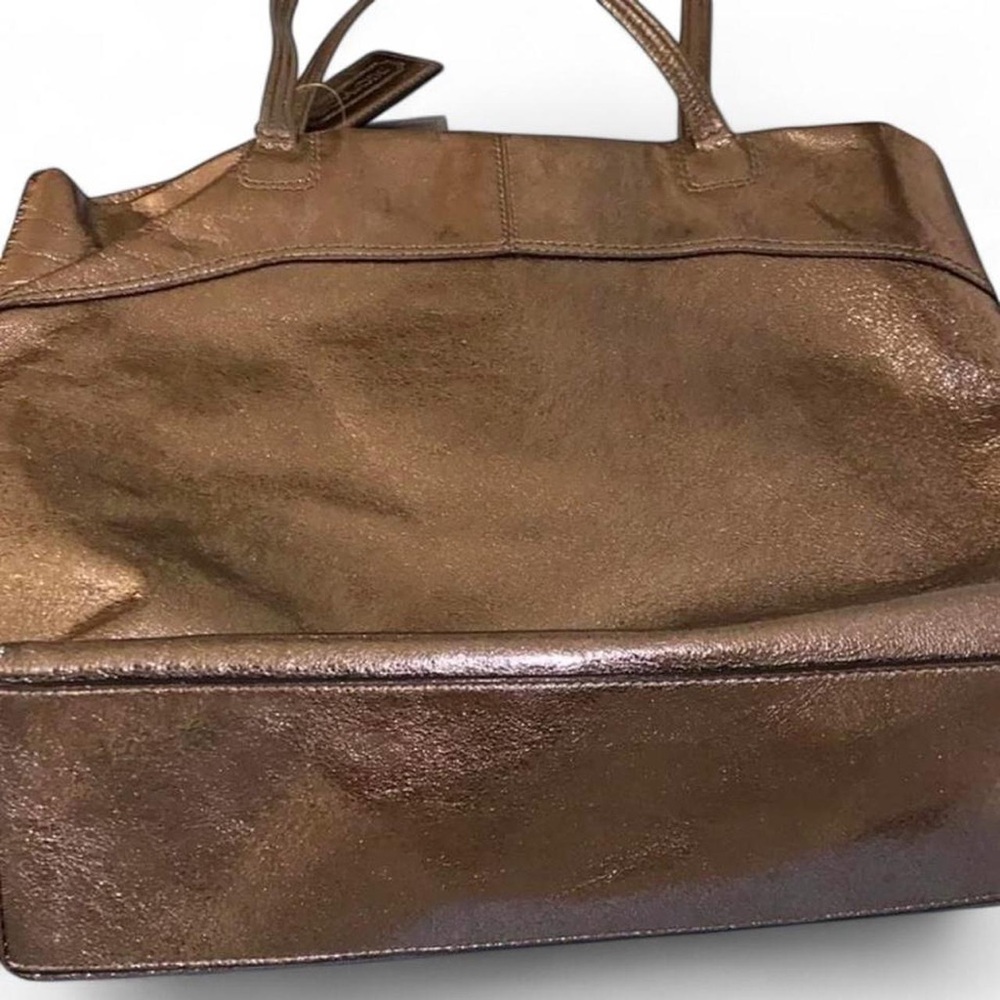 Coach Metallic Leather Embossed Tote - Picture 14 of 15